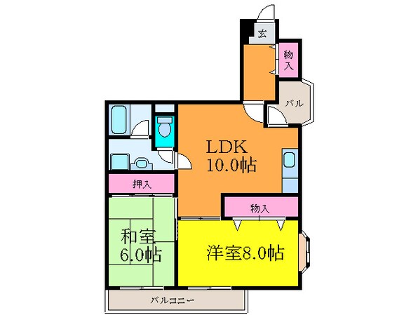 シャト－モンシェールの物件間取画像